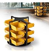 ViewKurM Rotating Storage Bins,360° Revolving Screw and Bolt Organizer,12 Bins Work Bench Organiz...