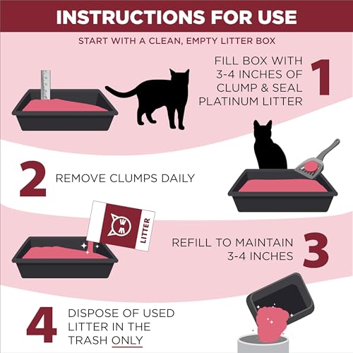 ARM & HAMMER Clump & Seal Platinum Clumping Cat Litter Odor Control, Multi-Cat, 14-Day Odor Control, Online Exclusive Formula, 18 Lbs