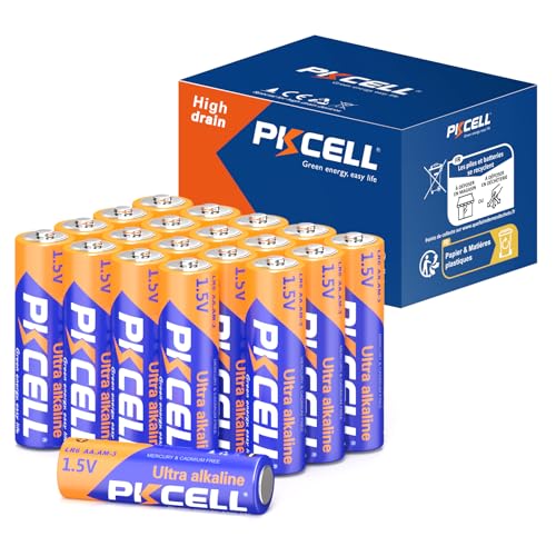 PKCELL 20 Pack AA Alkaline Batteries