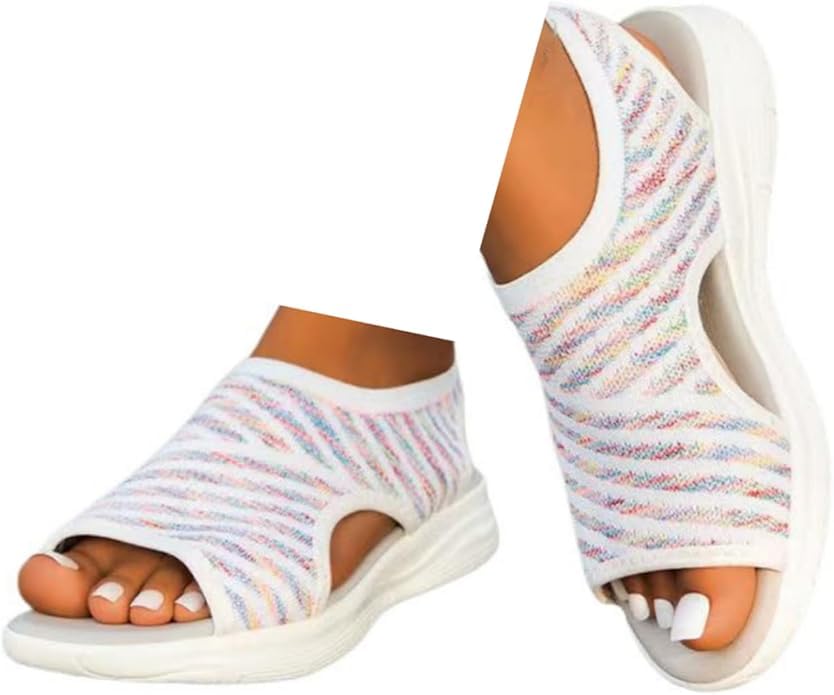 Womens Orthopedic Walking Sandals, Sandalias Para Caminar Para Mujer, Arch Support Comfortable Plantar Fasciitis Non-slip Casual Open Toe Sport Sandals4