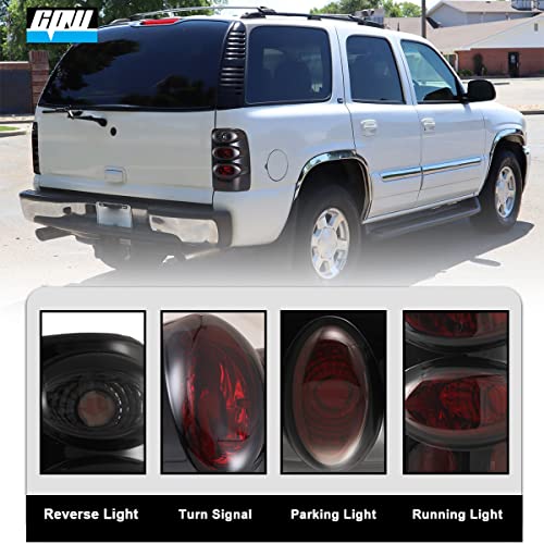 Cpw Tail Lights Compatible With [2000 2001 2002 2003 2004 2005 2006 Suburban/Tahoe/Yukon] Tail Lights (Black/Smoke) #TOP3