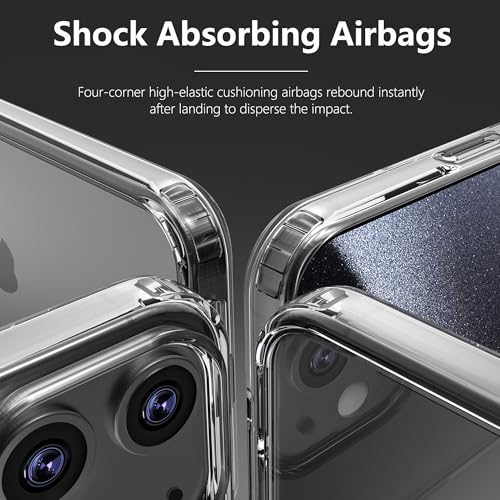 Image of ONES for iPhone 12 mini Slim Case Clear, [PC + TPU Hybrid][Military-Grade Drop Protection][Anti-Yellowing], Shockproof Silicone Hard Cover, Transparent Case