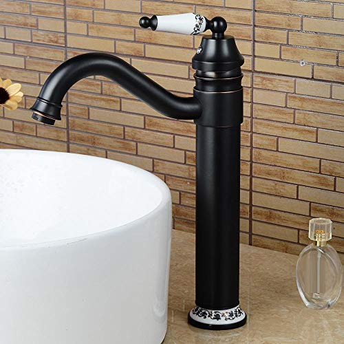 Robinet d'évier de cuisine bronze style vintage mitigeur lavabo noir