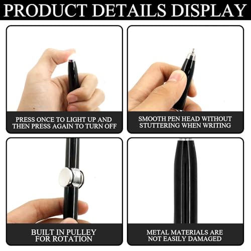 TaimeiMao 2 Stück Fidget Pen Mit Led-Licht Stift Fidget Stiffflugzeig Mit Licht Geschenkstift Zum Stressabbau Für Kinder Jugendliche Erwachsene