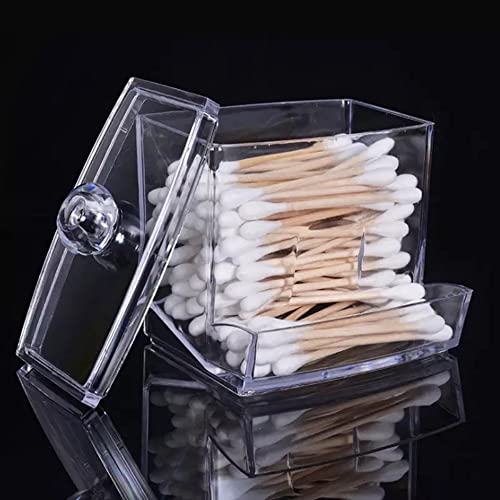 Kit Porta Algodão Disco E Porta Cotonete Acrilico Banheiro