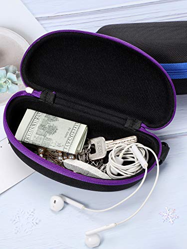 6 Pack Sunglasses Glasses Case Portable Travel Zipper Eyeglass Case With Cloth #TOP4