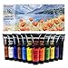 KINSPORY Colori Acrilici per Dipingere 12 x 36 ml - Resistente all'Acqua, Certificato Sicuro, Pittura Acrilica - Per Tela, Legno, Pietra, Tessuto - Ideale per Bambini e Principianti