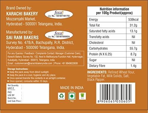 Karachi Bakery Khari Pepper, 200g