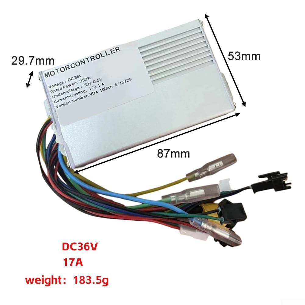 Controlador de motor eléctrico de 36 V y 350 W para scooter E9T y ES9, pieza de repuesto de aleación de aluminio, compatible con accesorios de scooter eléctrico de 350 W y 36 V (B)