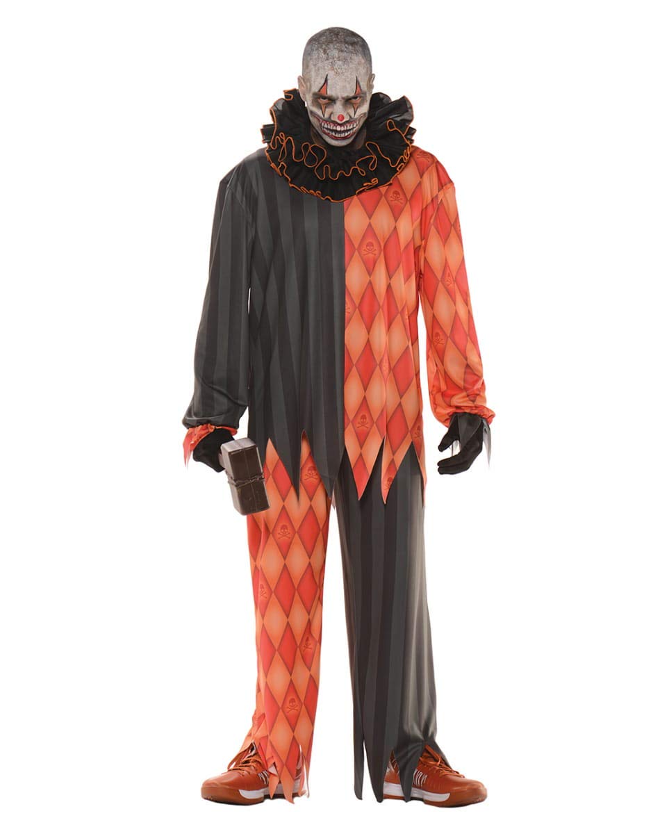 Horror-Shop Costume da Clown malvagio con Colletto Arricciato One Size