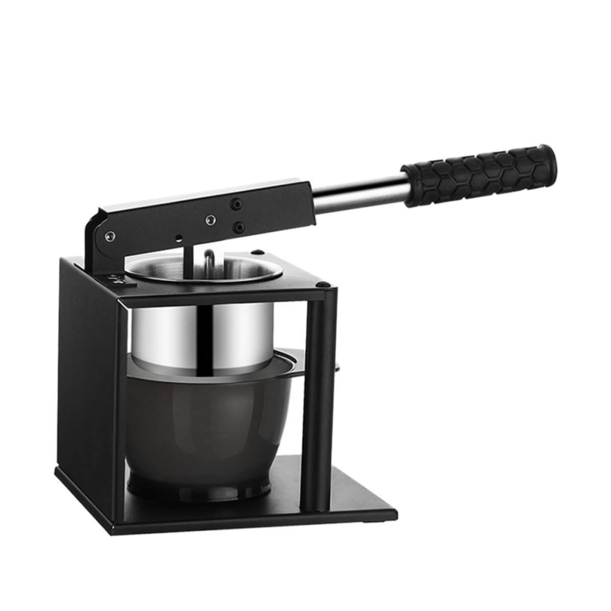 TIDTALEO Exprimidor de Frutas y Cítricos Manual de Acero Inoxidable y Plástico Negro Fácil de Limpiar y Operación Manual para Uso Doméstico