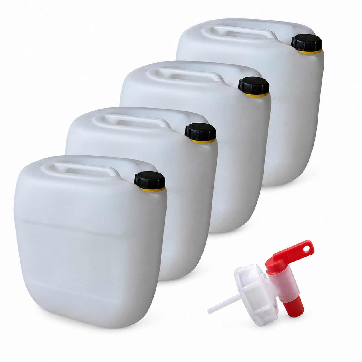 kanister-vertrieb 4 x 30L Wasserkanister Natur DIN61