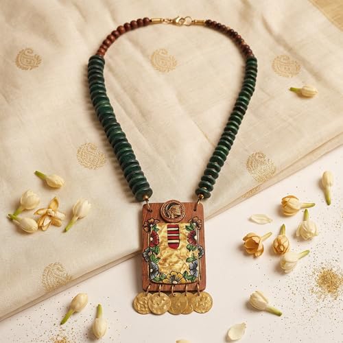 Image of AAKRITI ART CREATIONS Handcrafted Tribal Dhokra Necklace Collection | Royal, Pharaoh & Butterfly-Inspired Artisan Brass Statement Jewelry | Ethnic, Elegant & Artistic Necklaces for Women