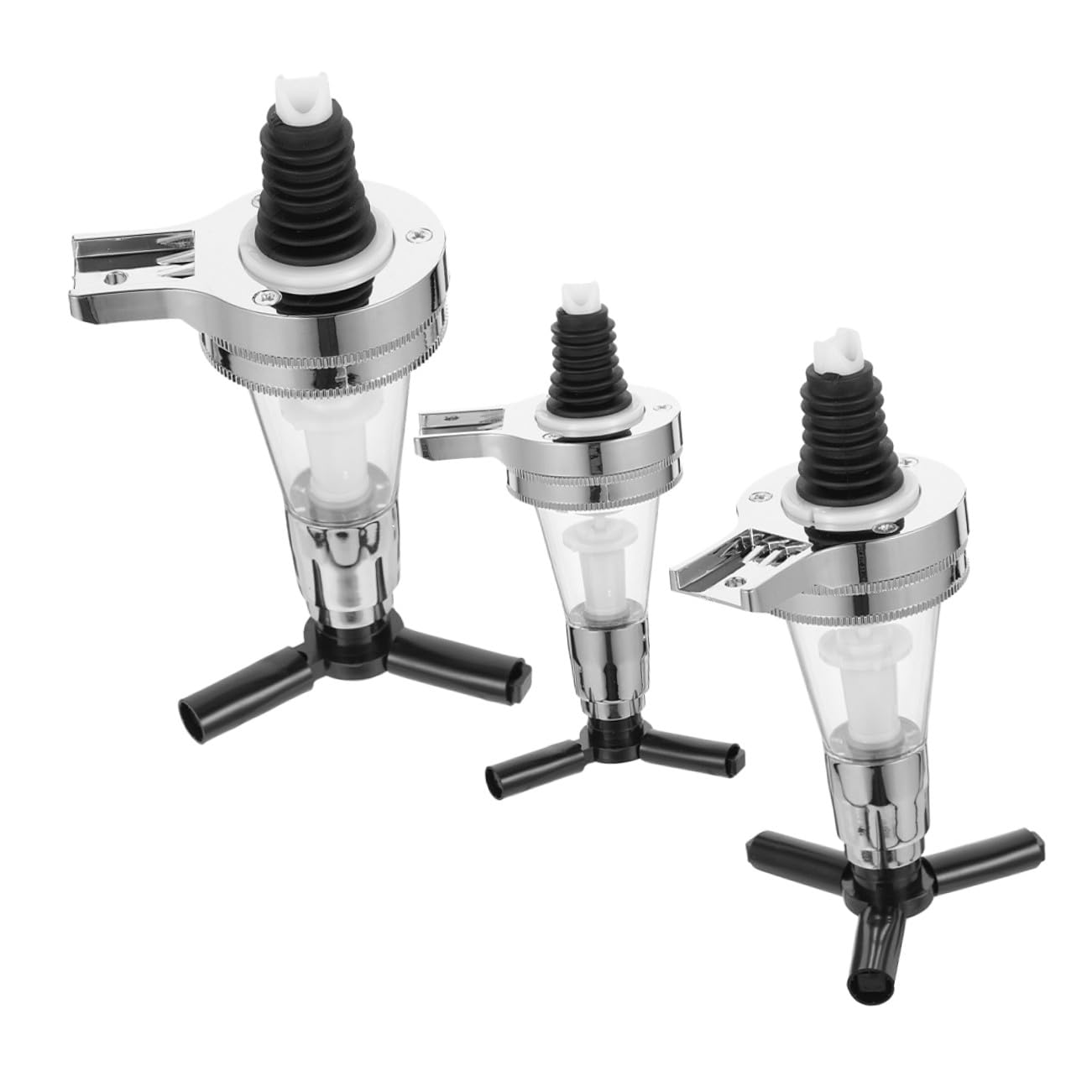 3 piezas Dispensador de Vino Montado Pared Dosificador de Bebidas con Bomba Precisa de Surtidor de Plástico y Silicona Seguro para Licor y Jugos Diseño Elegante y Fácil Uso