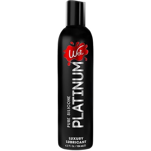 Wet Platinum Silicone-Based Personal Lubricant | Ultra Smooth, Super Slick, Hypoallergenic, Long-Lasting Performance, Waterproof Formula| Lube for Men, Women & Couples, 4.2 fl oz