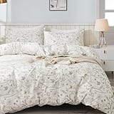 DESIGN: Weiß Bettwäsche mit Bunt Schmetterling Grau Blumen Pflanzen Muster. Das elegante Muster verwandelt Ihr Schlafzimmer in einen lebendigen Garten, und das klassische Design passt zu jeder Art von Schlafzimmer.
