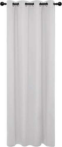 Miniatura 183 de Deconovo Darken - Cortina opaca con aislamiento térmico y ojales para sala de estar, 42 x 63 pulgadas, color blanco puro Negro,Beige claro,Azul