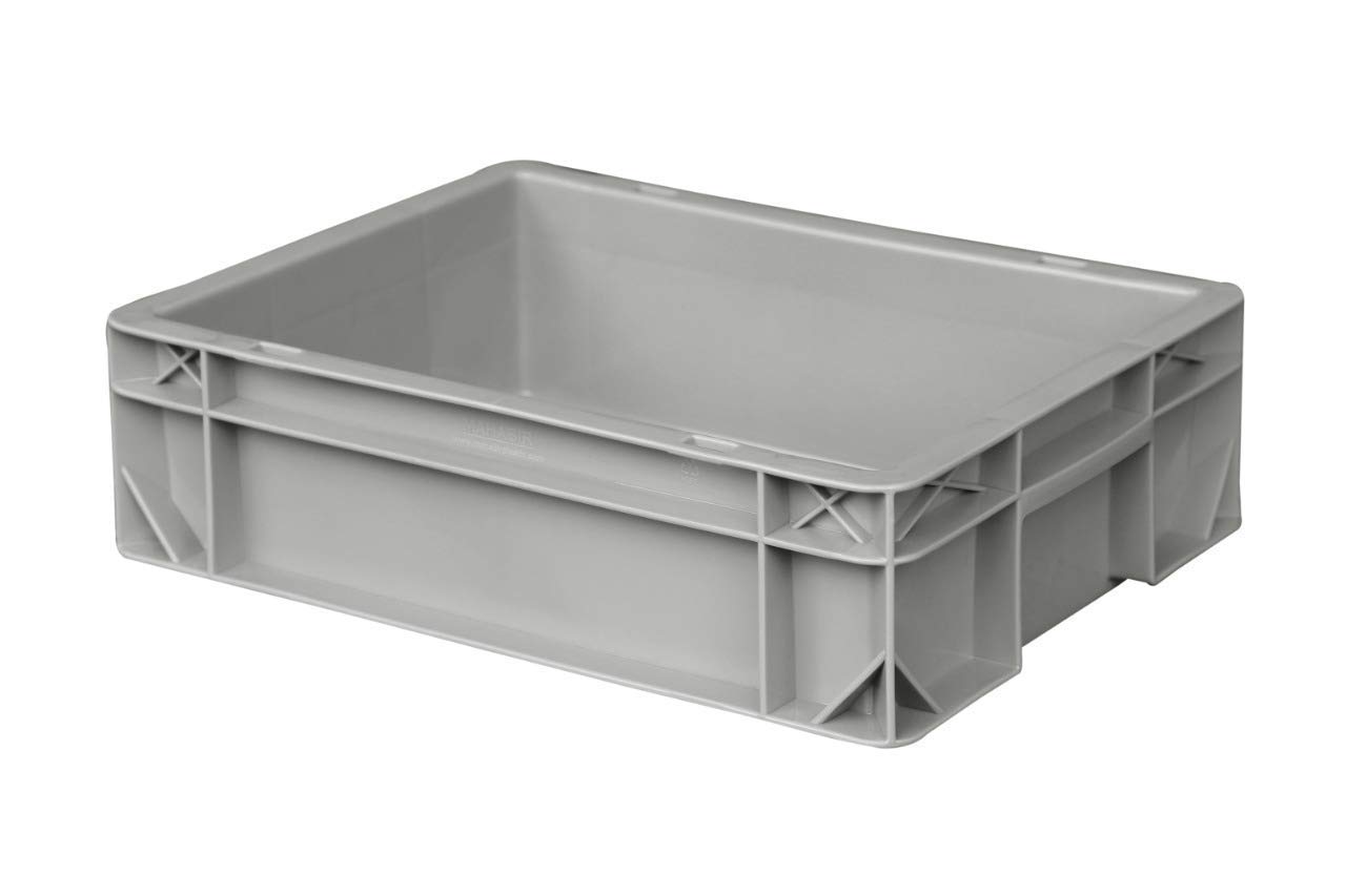 Plastic Multipurpose/Milk/Vegetable/Fruit/Fish Crate (400 x 300 x 220 mm) (Grey)