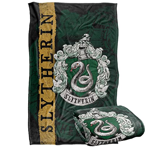Harry Potter Blanket 36x58 Harry Potter House Crest Slytherin Silky Touch Super Soft Throw Blanket