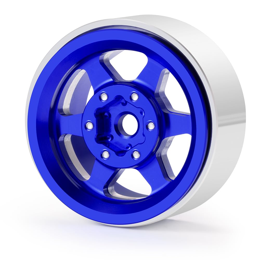 ZHRCFUN Juego de neumáticos de 1,0 pulgadas, 50 mm, para 1/24 Axial SCX24 Gladiator Bronco C10 JLU Deadbolt RC Crawler Auto Upgrade Partes (Azul