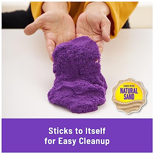 Kinetic Sand Set 46% Off - 1lb Purple Sand with 4 Molds & Storage