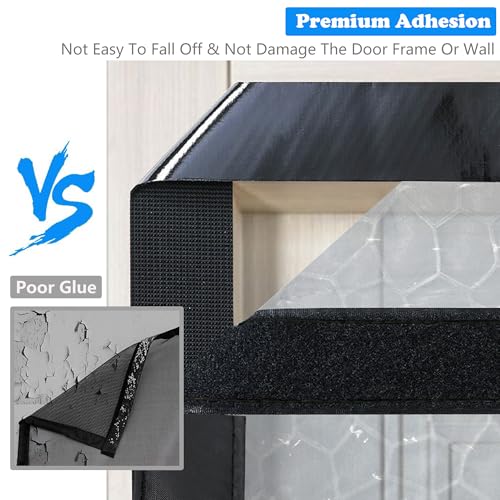 RELIANCER Magnetic Thermal Insulated Door Curtain,Waterproof EVA Door Cover,Fit Doors Size Up to 38"x96",Temperature Protection Insulated Doorway Curtain Partition,Patio Self-Closing Doors Net Screen