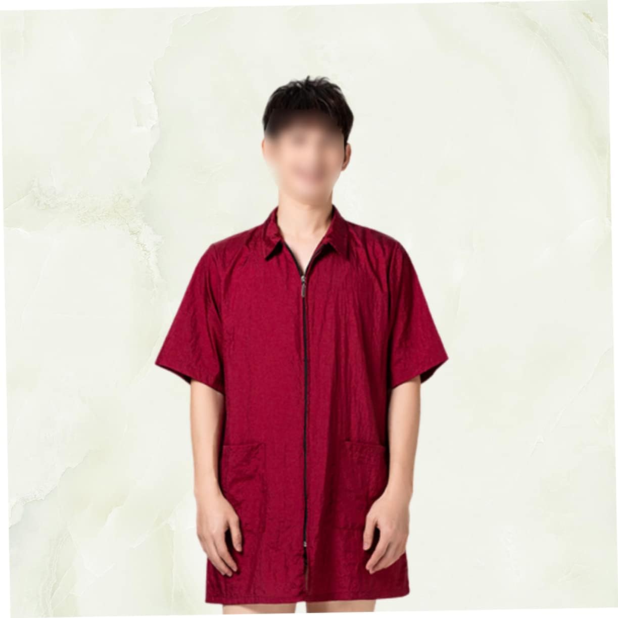 DOITOOL 3pcs Elegant Pocket Design Hair Dye Clothing Comfortable Short Sleeve Garment for Women Men