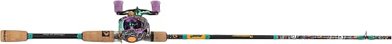 ProFISHiency Baitcast Combo with 1pc Medium Heavy IM7 Graphite Rod and Cork Handle & Foregrip
