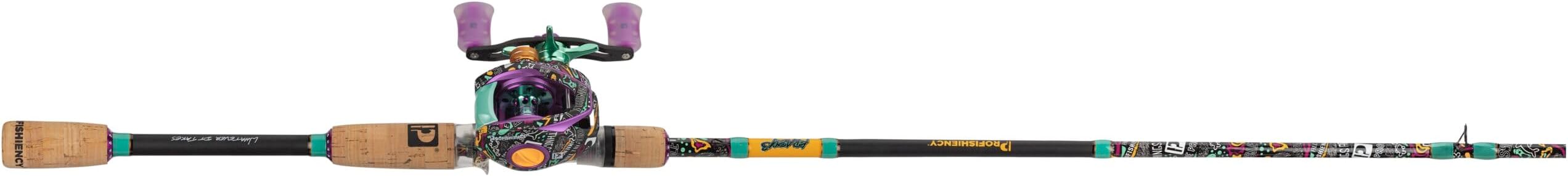 ProFISHiency Baitcast Combo with 1pc Medium Heavy IM7 Graphite Rod and Cork Handle & Foregrip