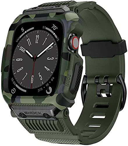 Bracelet intégré résistant aux cordes pour Apple Watch 44mm, étanche et rigide
