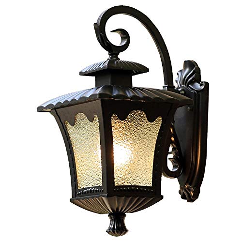 Mpotow American Retro Exterior Wall Lights Garden Light Outside Waterproof Rustproof Wall Lamp