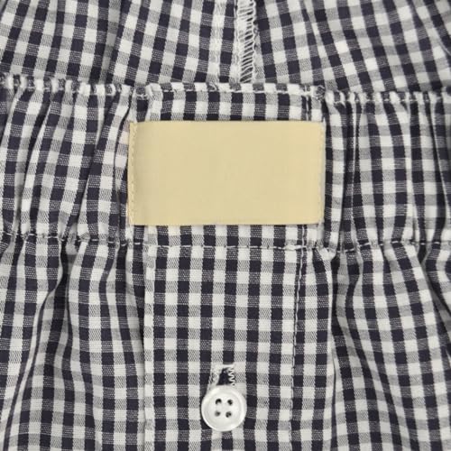 Image of Women Y2k Pajamas Shorts Micro Button Boxers Elastic Waist Cute Pj Bottoms Summer Plaid Lounge Short