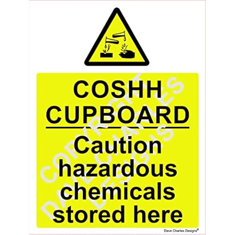 COSHH Cupboard Safety Sign - Self Adhesive Cover