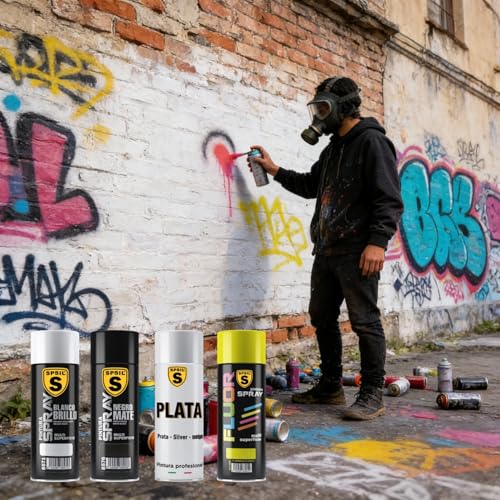 Miniatura 2 de Spsil Pintura Spray Mate Barniz Satinado Pack Of 3 400ml, Secado Rápido Profesional, Aplicación Fácil En Metal Madera Plástico, Interior Exterior Ideal Diy Decoración Muebles Automóviles