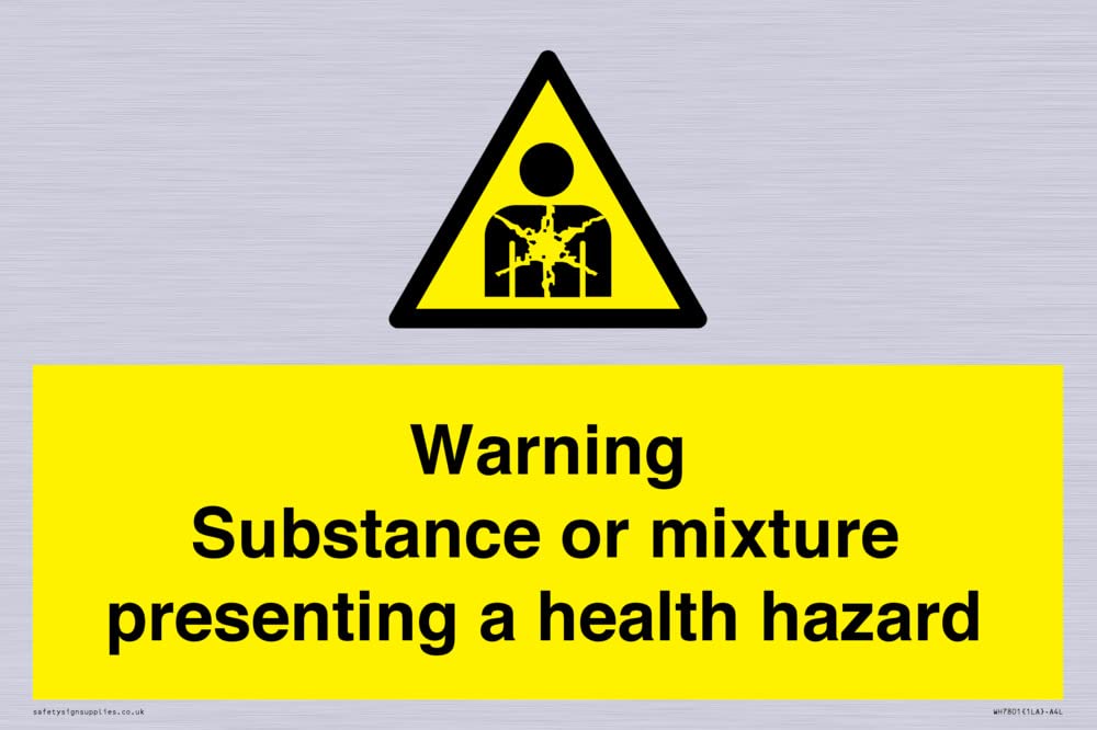 Warning Substance or mixture presenting a health hazard Sign - 300x200mm - A4L