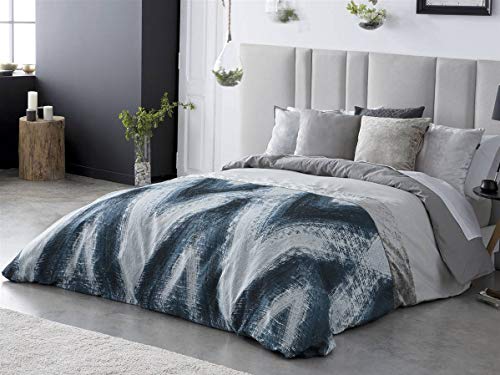 Antilo - Funda nórdica Happy Cama 150 Cm - Color Azul (Juego Duvet 2 Piezas con Saco nórdico y Funda de Almohada)