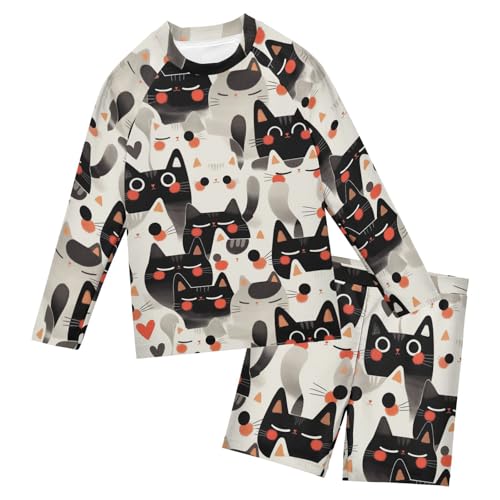 Trajes de baño de dos piezas infantiles para surf y playa con dibujos animados