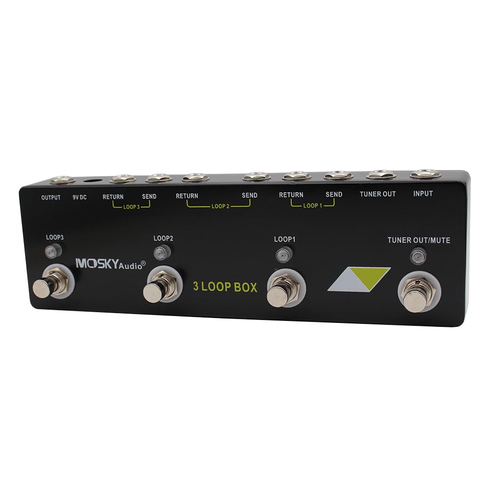 3 LOOP BOX Chitarra Effetto Pedale Looper Pedale Tuner Mute Out