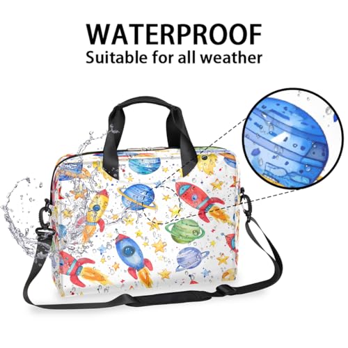 Bolso para laptop con diseño universe rockets y planetas miniatura 2