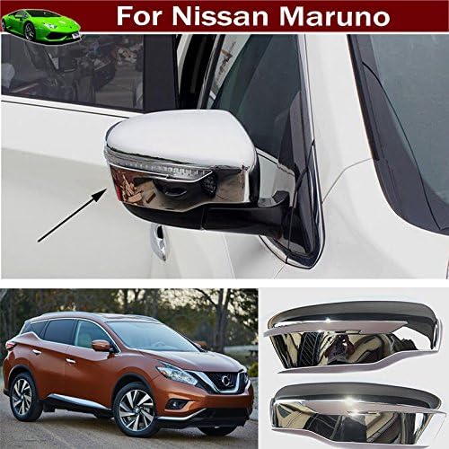 2pcs Chrome Rearview Side Mirror Molding Cover Trim Strip Decorative Emblems for Nissan Murano 2015 2016 2017 2018 2019 2020 2021 2022 2023
