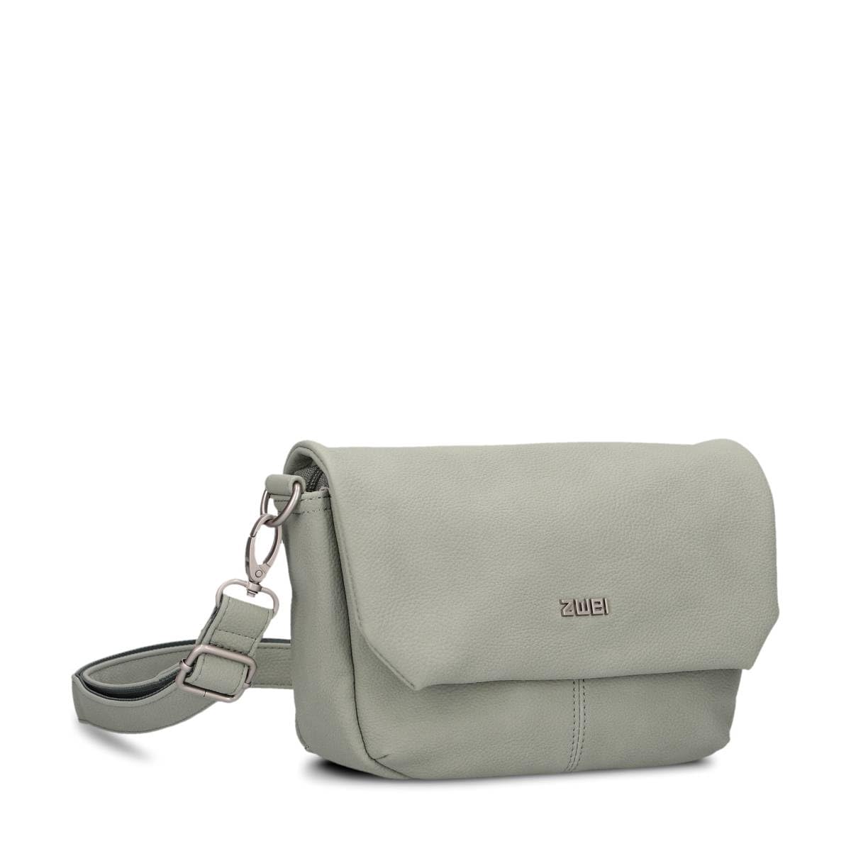 Zwei Damen Handtasche Mademoiselle.M M40 kleine Umhängetasche 1 Liter Crossbody-Bag mit Magnetklappe & Reißverschluss klassisch-elegante Abendtasche in Trapezform