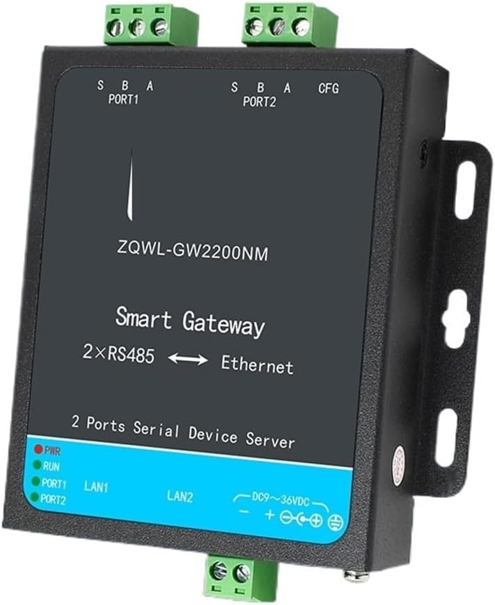 Dual Ethernet Port Serial Port 2-Way RS485 to Ethernet Module Serial Port to Network Port(HangingEarwithAdapter)
