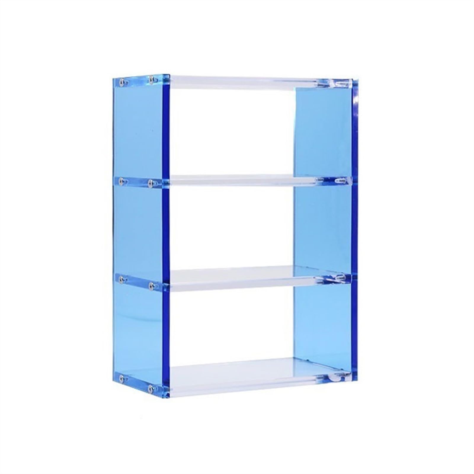 Brillenhalte 3/4-stufiges optisches Ladenpräsentationsregal, Thekenornamente, Acrylregale, Sonnenbrillen, optischer Brillenhalter, Präsentations-Requisiten Brillenständer ( Color : Blauw , Size : Thre