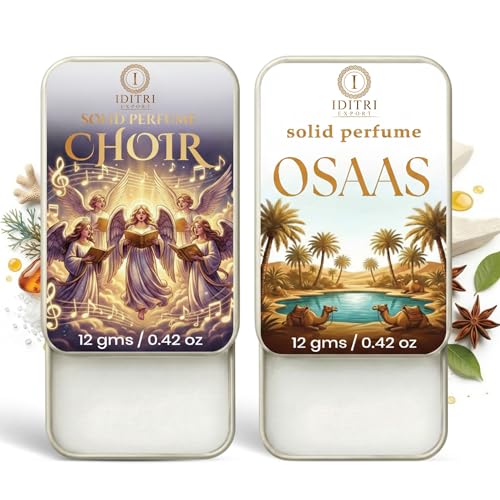 Image of Solid Perfume |Osaas&Choir Alcohol Free Wax Perfume Balm, Long Lasting | Pocket Tin 12g, Pack Of 2| Non Greasy Smooth Glide, Travel Friendly Men And Women