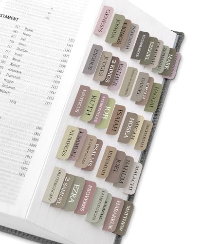 Image of Taja Bible Tabs, 75 Large Print Index Tabs for Women & Men