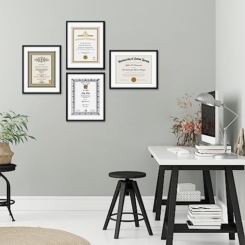 Cadres de diplôme pour mur de bureau lot de 4 protections de diplômes format A4 US - 7