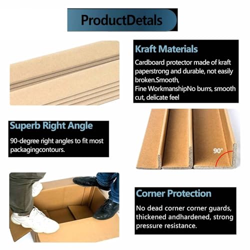 Protections d'angle en carton pour palettes boîtes expédition renforcées - 8