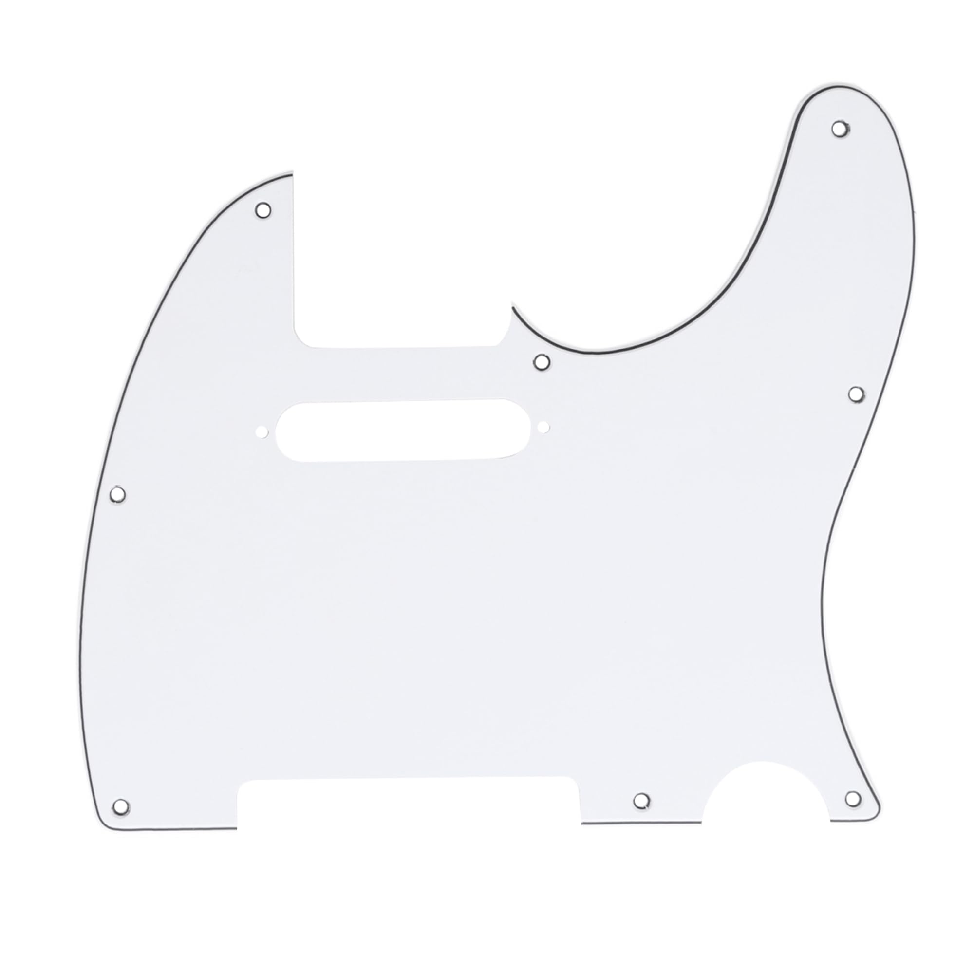 Sponsored Ad – Musiclily 8 Hole Tele Pickguard Scratch Plate for Fender USA/Mexican Standard Telecaster Modern Style Electric Guitar, 3Ply White
