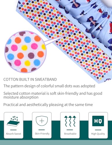 Image of Kousenpu Scrub Caps for Women, Adjustable Women's Surgical Cap with Buttons, Breathable Cute Design for Nurses and Doctors
