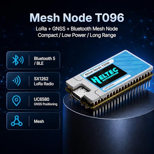 Image of Mesh Node T096 Development Board with TFT Display, LoRa Meshtastic Node nRF52480 SX1262 UC6580 Dual-Band GNSS GPS Module, Compatible with Meshtastic MeshCore and LoRaWAN for Tracking Communication